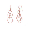 Stylish and Chic Rose Gold Dangler Silver Earrings