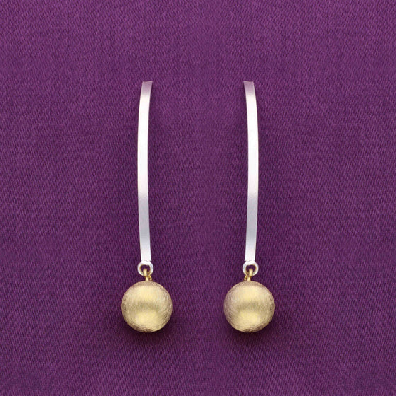 Shiny Spheres Dangler Silver Earrings