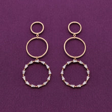  Dazzling Drop Dangler Silver Earrings