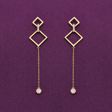  Stylish Diamond Shapped Danglers Silver Earrings