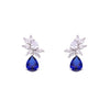 Royal Teardrops Statement Silver Drop Earrings