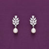 Stylish Pearl Drop Silver Earrings