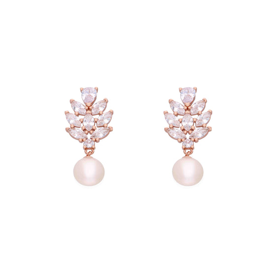 Stylish Pearl Drop Silver Earrings