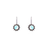 Cyan Sky Oxidized Silver Drop Earrings