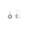 Cyan Sky Oxidized Silver Drop Earrings