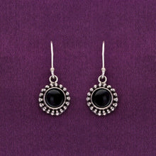  Classic Black Oxidized Silver Drop Earrings