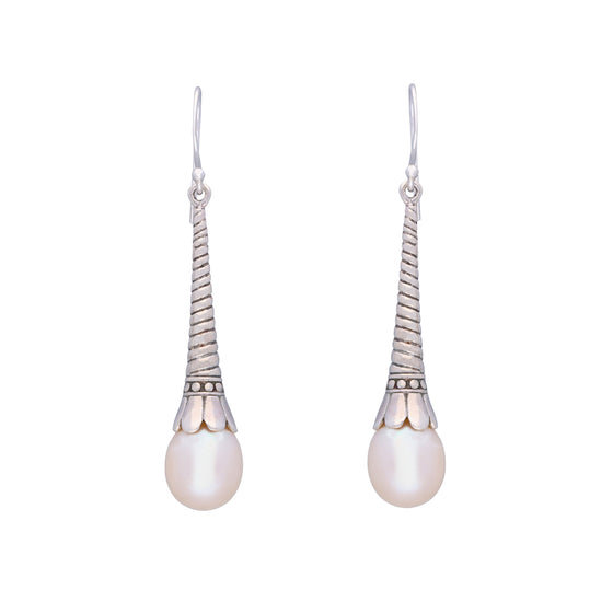 Authentic Sterling Pearly Drops Silver Earrings