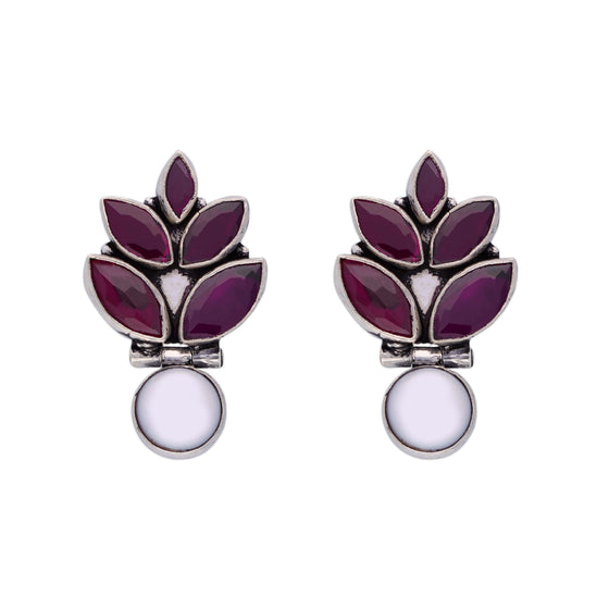 Stylish Sterling Pearly Drops Silver Earrings