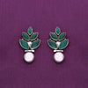 Stylish Sterling Pearly Drops Silver Earrings