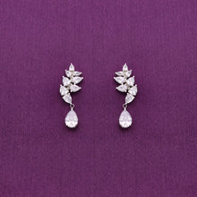  Little Drops Of Crystal Silver Drop Earrings