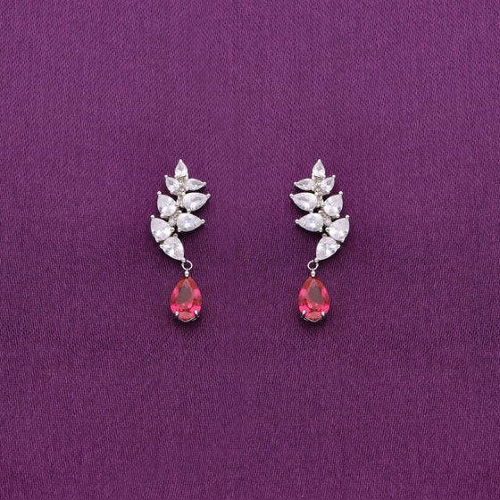 Little Drops Of Crystal Silver Drop Earrings