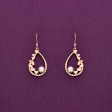  Stylish Pearl Embedded Silver Drop Earrings