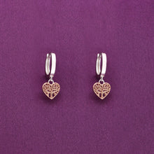  Trendy Intricate Heart Silver Drop Earrings