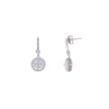 Crystal Cut Silver Drop Earrings