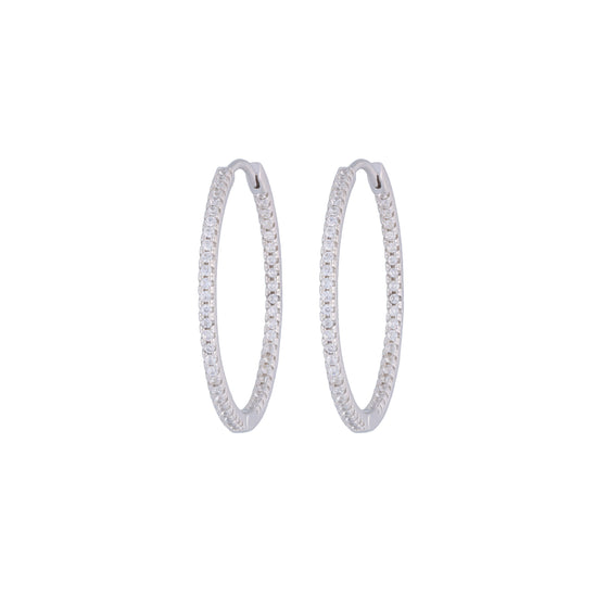 Dainty Stylish Silver Hoop Earrings