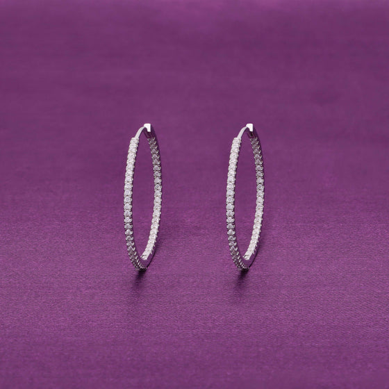 Dainty Stylish Silver Hoop Earrings