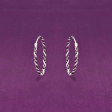  Trendy Twists Oxidized Silver Hoops Earrings