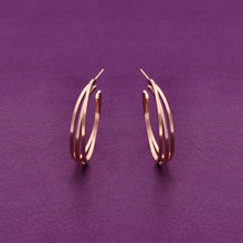  Stylish Multiple Rose Gold Hoops Earrings