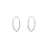 Silver Beads & Twists Hoop Earrings