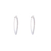 Sterling Oval Shaped Silver Hoops Earrings