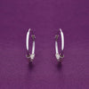 Classic Twisted Wires Silver Hoops Earrings