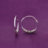 Classic Twisted Wires Silver Hoops Earrings