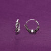 Sterling Classic Twists Silver Hoops Earrings