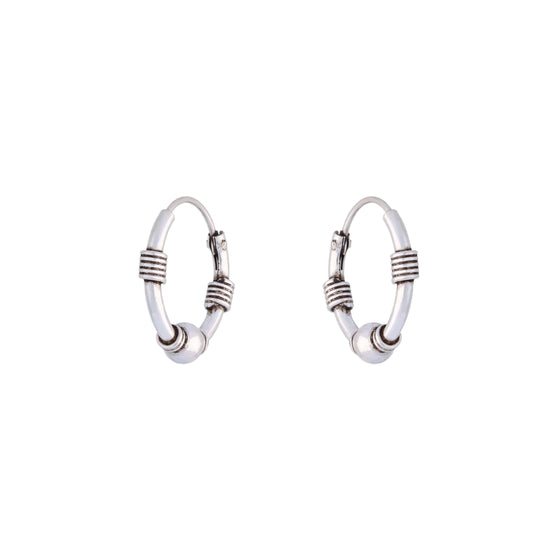 Sterling Multiple Twists Silver Hoops Earrings