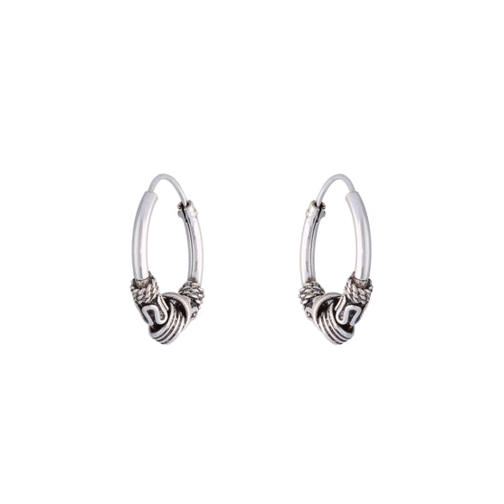 Authentic Sterling Twists Silver Hoops Earrings