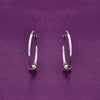 Sterling Twisted Wires Silver Hoops Earrings