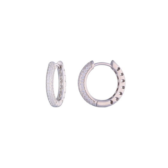 Trendy Sterling Silver Hoops Earrings