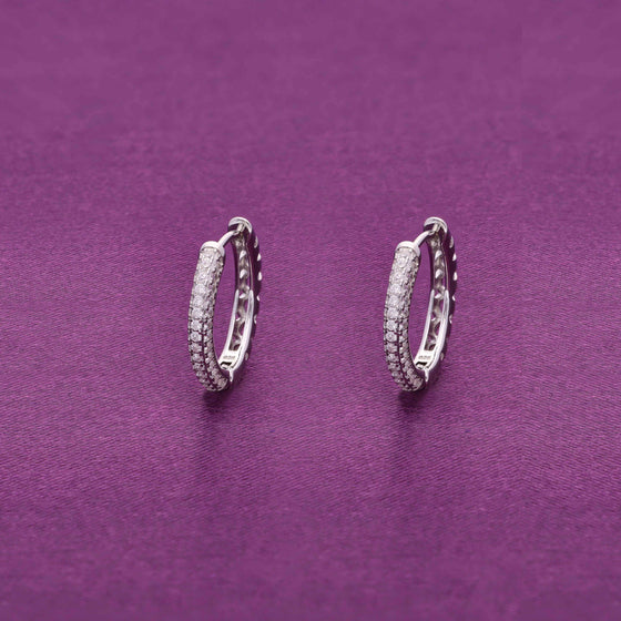 Trendy Sterling Silver Hoops Earrings