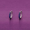 Trendy Sterling Silver Hoops Earrings