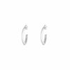 Sterling Hammered Circular Silver Hoops Earrings
