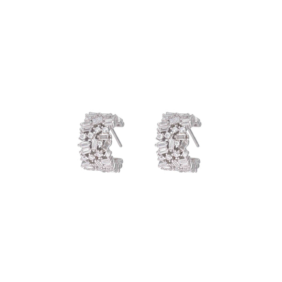 Entwined Intricacy Silver Hoop Earrings