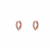 Trendy Simple Pearl Silver Hoops Earrings