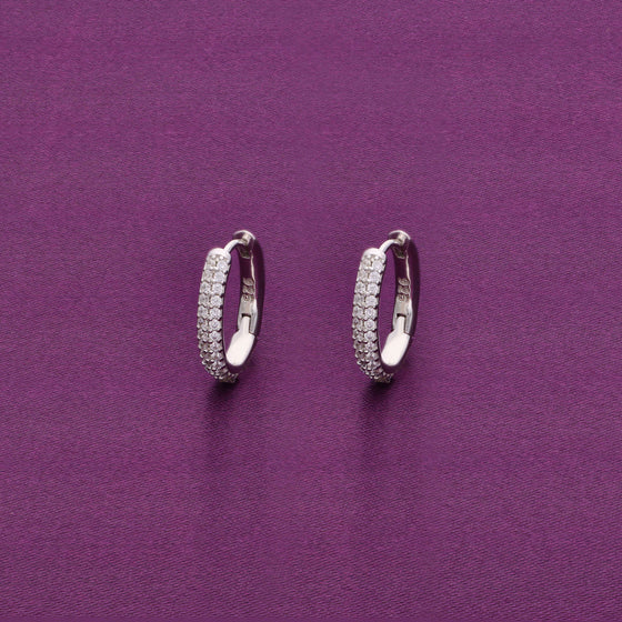 Sterling shimmers Silver Hoop Earrings