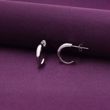  Sterling Simplicity Silver Hoops Earrings