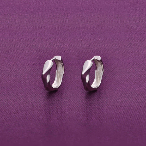 Charming Curves Knotted Silver Hoops Earrings