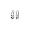 Starry Hues Silver Hoop Earrings