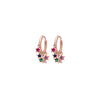 Starry Hues Silver Hoop Earrings