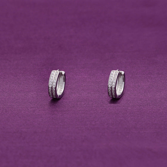 Classy Elegance Silver Hoop Earrings