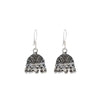 Aesthetic Dome Silver Jhumki Earrings