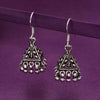 Trinity Dome Silver Jhumki Earrings