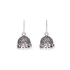 Blooming Dome Silver Jhumki Earrings