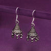 Spiral Dome Silver Jhumki Earrings