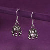 Spaced Out Dome Silver Jhumki Earrings