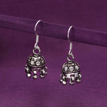  Spaced Out Dome Silver Jhumki Earrings