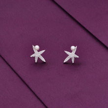  Shining Starfish Casual Silver Studs Earrings