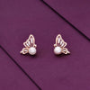 Sparkling Wings Pearl Silver Earrings